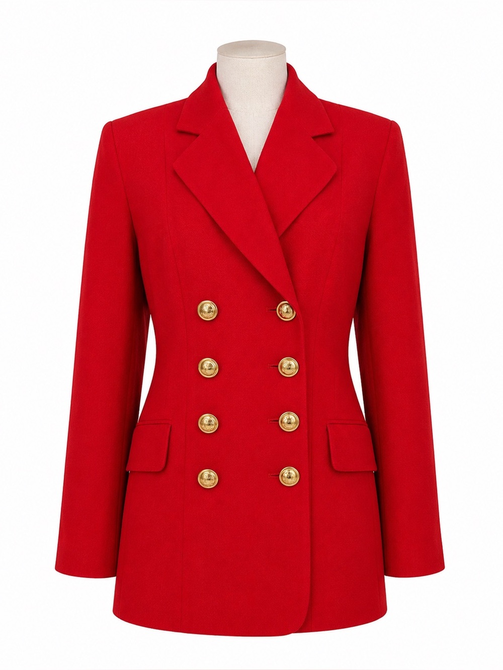 Moschino Cheap and Chic Vintage Double Breasted Wool‎ Blazer Bright Red 10 Italy